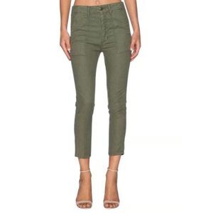 The Great Slouch Cropped Skinny Pants Women’s Size 24 Army Green Casual